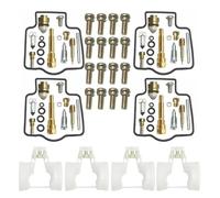 HTyghbn Carbure Motorcycle Carburetor Repair Kit Fuel System Float Plunger Diaphragm For 600 ZX600-E12H ZZR600 1993-2001 Carb Kit(C)
