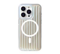 HTYTFC Corrugated Pattern Case For iPhone 16 15 14 13 Pro Max Magnetic Wireless Charge Soft Silicone Cover,Magnetic 1,For iphone 13Pro Max