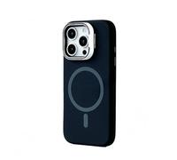 HTYTFC Invisible Lens KickStand Wireless Magnetic Case For iPhone 16 15 14 13 Max Liquid Silicone Anti-fall Bumper Cover,Black,For iPhone16 pro max