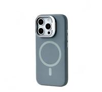 HTYTFC Invisible Lens KickStand Wireless Magnetic Case For iPhone 16 15 14 13 Max Liquid Silicone Anti-fall Bumper Cover,gray,For iPhone14 Pro Max