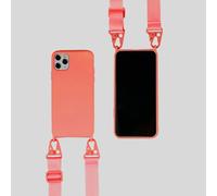 HTYTFC Silicone Lanyard Phone Case For iPhone 12 13 Mini 14 15 16 Pro Max X XR XS Cover With Neck Strap Crossbody Necklace Cord,orange,For iPhone 16