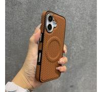 HTYTFC Weave Skin Wireless Charge Case for IPhone 16 15 14 13 12 16 Plus 11 Pro Max Wristband Lanyard Magnetic Cover,Dark Brown DK,For iPhone 14 ProMax