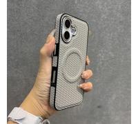 HTYTFC Weave Skin Wireless Charge Case for IPhone 16 15 14 13 12 16 Plus 11 Pro Max Wristband Lanyard Magnetic Cover,Grey DK,For iPhone 16