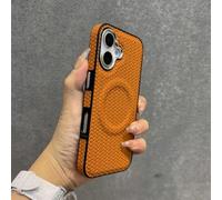 HTYTFC Weave Skin Wireless Charge Case for IPhone 16 15 14 13 12 16 Plus 11 Pro Max Wristband Lanyard Magnetic Cover,Light Brown DK,For iphone 13 Pro