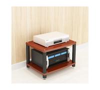 HTYUKFDG 1/2/3/4 Tier AV Media Stand Modern Audio Rack Tower Wooden Stereo Cabinet Corner Shelf CD Player Component Cabinet for Theater(Brown,60x48x42cm)