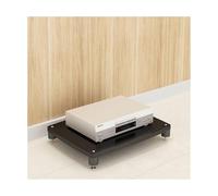 HTYUKFDG 1/2/3/4 Tier AV Media Stand Modern Audio Rack Tower Wooden Stereo Cabinet Corner Shelf CD Player Component Cabinet for Theater(Nero,60x48x8cm)