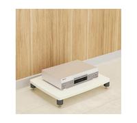 HTYUKFDG 1/2/3/4 Tier AV Media Stand Modern Audio Rack Tower Wooden Stereo Cabinet Corner Shelf CD Player Component Cabinet for Theater(Wei,60x48x8cm)
