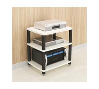 HTYUKFDG 1/2/3/4 Tier AV Media Stand Modern Audio Rack Tower Wooden Stereo Cabinet Corner Shelf CD Player Component Cabinet for Theater(Wei,60x40x64cm)