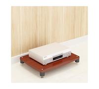 HTYUKFDG 1/2/3/4 Tier AV Media Stand Modern Audio Rack Tower Wooden Stereo Cabinet Corner Shelf CD Player Component Cabinet for Theater(Brown,60x40x8cm)