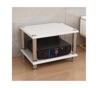 HTYUKFDG 1/2/3/4 Tier AV Media Stand Modern Stereo Component Cabinet Audio Rack Tower HIFI Amplifier Cabinet for DVD Player Game Console(Wei,2 tier)