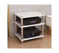 HTYUKFDG 1/2/3/4 Tier AV Media Stand Modern Stereo Component Cabinet Audio Rack Tower HIFI Amplifier Cabinet for DVD Player Game Console(Wei,4 tier)