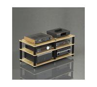 HTYUKFDG Audio Rack AV Media Stand Modern Audio-Video Cabinet Stereo Component Rack HiFi Stand Wooden Game Console Equipment Shelf for CD Record Player(Natural,3 Tier)