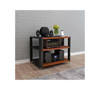 HTYUKFDG Audio-Video Media Stand with Shock-Absorbing Feet Modern Stereo Cabinet Receiver Console Shelf Audio Component Rack Compatible with Recording Room(Rot,3 Tier)