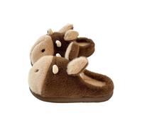 HTYUKFDG Cartoon 3D Donkey Animal Slippers Kawaii Cute Fluffy Funny Couple Home Shoes Winter Warm Indoor Non-slip Plush Slippers(Brown,6 UK)