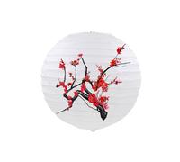 HTYUKFDG Chinese/Japanese Round Paper Lantern 12 Inch Cherry Plum Blossom Hanging Lantern for Garden Restaurant Wedding Party Home Decor