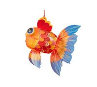HTYUKFDG Chinese New Year Lucky Fish Lantern Handmade DIY Good Luck Goldfish Paper Lantern Portable Koi Lantern for Mid-Autumn & Spring Festival