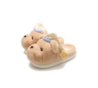 HTYUKFDG Cute Nightcap Bear Cotton Slippers Cartoon Animal Plush Anti-Slip House Shoes Indoor Funny Cozy Winter Bedroom Slippers(6.5 UK)