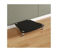 HTYUKFDG HIFI Rack Audio Video Media Stand Stereo Stand with Shock-Absorbing Feet CD Record Player Entertainment Stereo Component Rack Cabinet for Home(Nero,1 Tier)