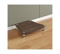 HTYUKFDG HIFI Rack Audio Video Media Stand Stereo Stand with Shock-Absorbing Feet CD Record Player Entertainment Stereo Component Rack Cabinet for Home(Walnut,1 Tier)