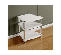 HTYUKFDG HIFI Rack Audio Video Media Stand Stereo Stand with Shock-Absorbing Feet CD Record Player Entertainment Stereo Component Rack Cabinet for Home(Wei,3 Tier)