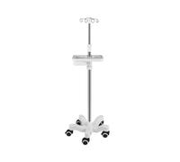 HTYUKFDG Infusion IV Pole w/5 Wheels Medical Infusion Stand w/Tray/Armrest Stainless Steel Drip Stand Height Adjustable IV Bag Holder for Beauty Salon Clinic IV Drip Stand