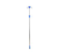 HTYUKFDG Infusion Stainless Steel IV Pole Adjustable Height 35'' to 63'' IV Stand 4 Hooks Bed Socket Telescoping IV Pole for Nursing Bed IV Therapy Care IV Drip Stand