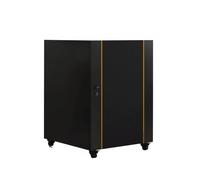 HTYUKFDG Media Storage Cabinet with Adjustable Shelves and Cable Management Audio Video Media Stand With Wheels AV Cabinet for Recording Room(Nero,2 Tier)