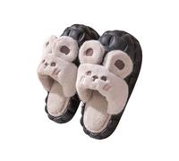 HTYUKFDG Plush Removable Cute Rabbit Cotton Slippers Kawaii Bunny Slippers Fluffy Cartoon Animal House Slippers Indoor Slip on Bedroom Shoes