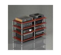 HTYUKFDG Stereo Rack Audio-Video Media Stand Corner Tiered Shelves CD DVD Player Entertainment Components Cabinet for Game Console TV Box Xbox(Rot,4 Tier)