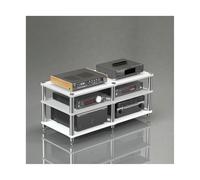 HTYUKFDG Stereo Rack Audio-Video Media Stand Corner Tiered Shelves CD DVD Player Entertainment Components Cabinet for Game Console TV Box Xbox(Wei,3 Tier)