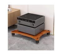 HTYUKFDG Stereo Rack AV Media Stand with Shock-Absorbing Feet HIFI Stand Wooden CD Record Player Stereo Receiver AV Equipment Cabinet Display Rack(Brown,1 Tier)