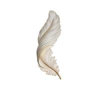 HTYUKFDG Wall Sculpture Large 3D Feather Wall Art Decor Luxury White Feather Wall Sculpture with LED Light Modern Luminous Wall Hanging Painting for Living Room Entryway Office