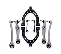 HTZLCO 8pcs Front Upper Lower Control Arm Sway Bar End Link Compatible For Tesla Model S 2012 2013 2014 2015 2016 2017 2018 2019 2020 Reinforced Bushings