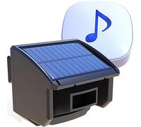 HTZSAFE Htzsafe Solar Driveway Alarm System-1/4 Mile Long Transmission Range-Solar Powered No Need Replace Batteries-Outdoor Weatherproof Motion Sensor&Detector Diy Security Alert System