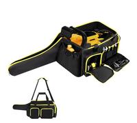 HTZSSON Chainsaw Case, Chainsaw Storage Bag for DEWALT, EGO, Greenworks, 10 & 12 Inch Cordless Chainsaws, Black with Yellow