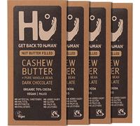 Hu Cashew Butter and Pure Vanilla Bean Dark Chocolate Bar, 4 x 60 g - Vegan & Paleo Friendly