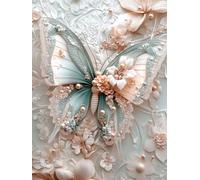 Hu De flower Diamond Art Kits for Adults, 5D Full Drill Crystal Diamond Painting Complete Set, Cross Stitch Mosaic Gem Art Craft for Home Wall Decor 40x54 in, Modern Adult Crafts Relaxing Gifts 0j-303