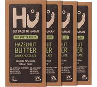 Hu Hazelnut Butter Dark Chocolate Bar, 4 x 60 g - Vegan & Paleo Friendly
