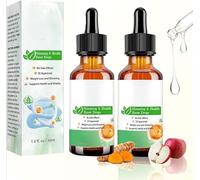 Hu7ken GLP-1 Drops, GLP1 Weight Loss Drops, GLP-1 Moringa Dropss, GLP1 Herbal Oral Solution, Natural Plant Extract Concentrate, Firming Skin Suitable, Unisex for All Skin Types (2Pcs*30ML)