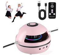 Hu7ken Music Jump Rope Machine, 10-Speed Gear Shift and Lcd Display Ropeless Skipping Rope, Skipping Rope with Counter Kids Gym Equipment, Suitable for Children, Adults, Gym Parties and Families