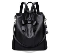 HUA ANGEL Anti-Theft Soft Leather Backpack Shoulder Bag Women Ladies City Backpacks Casual Daypacks with Multi Pocket For Working Shopping Travelling