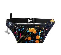 HUA ANGEL Crossbody Fanny Pack for Women and Men, Fashion Waist Packs Crossbody Bags Belt Bum Phone Bag for Sports Traveling, F-Multicolor Graffiti, One Size