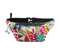 HUA ANGEL Crossbody Fanny Pack for Women and Men, Fashion Waist Packs Crossbody Bags Belt Bum Phone Bag for Sports Traveling, F-Maple Leaves, One Size
