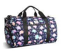 HUA ANGEL Sports Bag Men Women Multifunction with Shoe Compartment and Multi Pocket Waterproof Lightweight Gym Bag for Travel Swimming Yoga Beach Boxing - 25L, Colorful Elephants