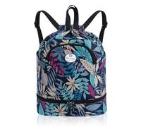 HUA ANGEL Unisex Drawstring Backpack Sports Gym Bag Drawstring Bag Weekend Daypack With Shoe Compartment for Women Men Basketball Football Outdoor Fitness Yoga Swimming Beach