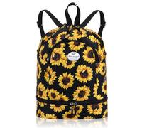 HUA ANGEL Unisex Drawstring Backpack Sports Gym Bag Drawstring Bag Weekend Daypack With Shoe Compartment for Women Men Basketball Football Outdoor Fitness Yoga Swimming Beach