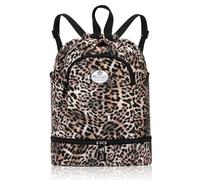HUA ANGEL Unisex Drawstring Backpack Sports Gym Bag Drawstring Bag Weekend Daypack with Shoe Compartment for Women Men Basketball Football Outdoor Fitness Yoga Swimming Beach