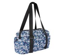 HUA ANGEL Women's Mini Sports Bag Lightweight Multi Pockets Small Waterproof Gym Bag with Adjustable Strap for Swimming Pool Yoga Beach Summer, white flowers