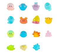 HUA JET 15 Pcs Mini Resin Ocean Animals Glow in The Dark Figurines, Tiny Cute Sea Creatures for Aquarium Ornaments, DIY Micro Landscape & Fairy Garden Decor