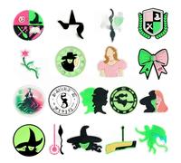 HUA JET 18Pcs Wicked Harry Potter For Croc Charms, PVC Soft Rubber Shoe Decorations For Clog Sandals, Wizard Party Decorations Merch Gifts